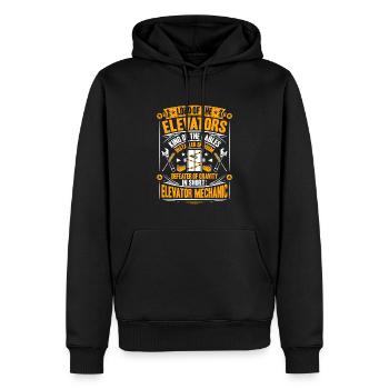 Elevator Fitter Elevator Mechanic Elevator Mechanic - Men’s Premium Organic Hoodie - black - Front - Nico (187cm)
