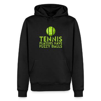 Les joueurs de tennis ont une conception de balles floues pour le tennis - Sweat à capuche Premium bio Homme - noir - Devant - Nico (187cm)