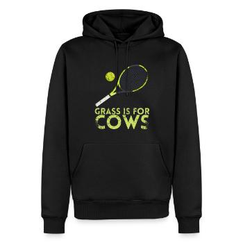 Gras Ist Für Kühe Design Für Tennisfans - Männer Premium Bio Hoodie - Schwarz - Vorne - Nico (187cm)
