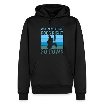 Apnoetaucher Freitaucher Freediver Taucher - Männer Premium Bio Hoodie - Schwarz - Vorne - Nico (187cm)