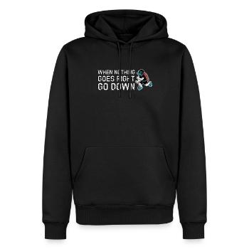 Apnoetaucher Freitaucher Freediver Taucher - Männer Premium Bio Hoodie - Schwarz - Vorne - Nico (187cm)