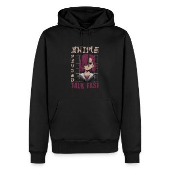 Sakura Haruno Japanese Anime Character - Men’s Premium Organic Hoodie - black - Front - Nico (187cm)