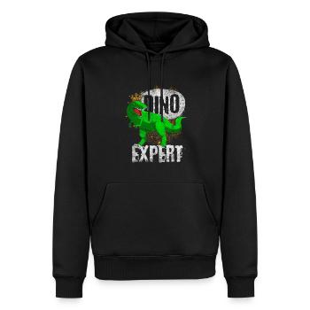Dino Expert Design pour les fans de dinosaures, les dinosaures - Sweat à capuche Premium bio Homme - noir - Devant - Nico (187cm)