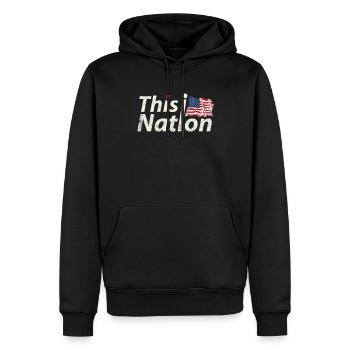 Dieses Design Der Nation Us-flagge Für Die - Männer Premium Bio Hoodie - Schwarz - Vorne - Nico (187cm)