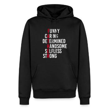 Lustige Fürsorge Entschlossen Gutaussehend - Männer Premium Bio Hoodie - Schwarz - Vorne - Nico (187cm)