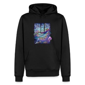 Apnea Diver Apnéiste Scuba Diver - Sweat à capuche Premium bio Homme - noir - Devant - Nico (187cm)