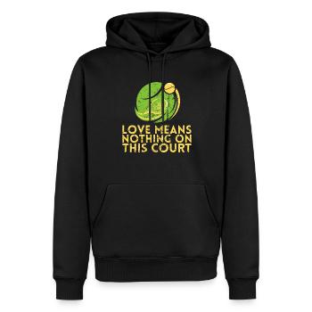 Love means nothing on this square design for - Men’s Premium Organic Hoodie - black - Front - Nico (187cm)