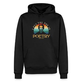 Ich Habe Den Poe In Poesie-design Für Literarische - Männer Premium Bio Hoodie - Schwarz - Vorne - Nico (187cm)