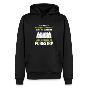 Forestier Forestier Forestier Forestier Ouvrier forestier Forêt - Sweat à capuche Premium bio Homme - noir - Devant - Nico (187cm)