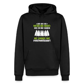 Förster Forstwirtschaft Forester Waldarbeiter Wald - Männer Premium Bio Hoodie - Schwarz - Vorne - Nico (187cm)