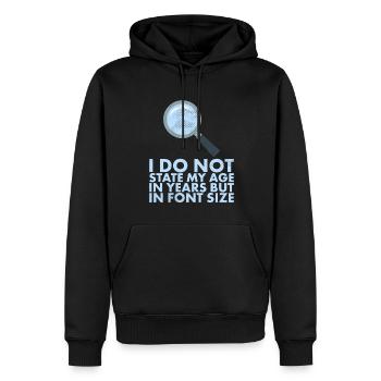Ich Gebe Mein Alter Nicht In Jahren An, Sondern In - Männer Premium Bio Hoodie - Schwarz - Vorne - Nico (187cm)