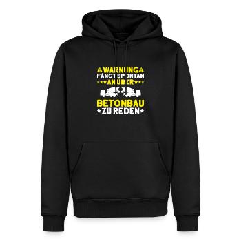 Betonbauer Stahlbetonbauer Concrete Worker - Männer Premium Bio Hoodie - Schwarz - Vorne - Nico (187cm)