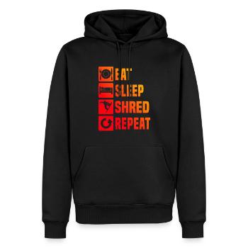 Snowboard Snowboarder Snowboard Femmes Hommes - Sweat à capuche Premium bio Homme - noir - Devant - Nico (187cm)