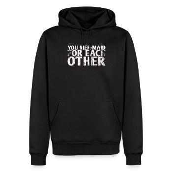 She Mer-maid For Each Other For Bride Groom - Men’s Premium Organic Hoodie - black - Front - Nico (187cm)