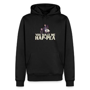 Ils me font Hap-pea-marriage-design pour la mariée - Sweat à capuche Premium bio Homme - noir - Devant - Nico (187cm)