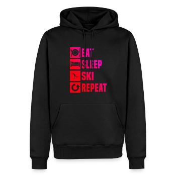 Ski de fond Femmes Ski de fond Classique Ski de fond Classique - Sweat à capuche Premium bio Homme - noir - Devant - Nico (187cm)