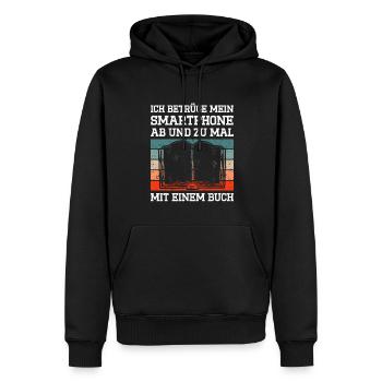 Ich Betrüge Mein Smartphone Ab Und Zu Mal Mit Eine - Männer Premium Bio Hoodie - Schwarz - Vorne - Nico (187cm)