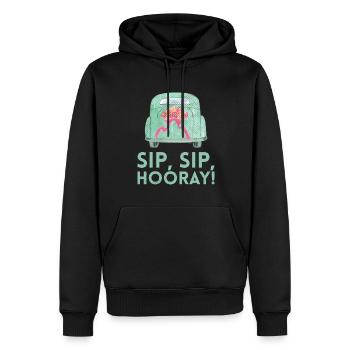 Sip Sip Hurra Marriage Design For Bride Groom - Men’s Premium Organic Hoodie - black - Front - Nico (187cm)