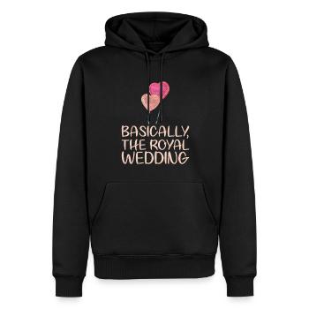 Basically the design for the royal - Men’s Premium Organic Hoodie - black - Front - Nico (187cm)