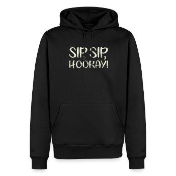 Sip Sip Hurra Marriage Draft For Bridal Groom - Men’s Premium Organic Hoodie - black - Front - Nico (187cm)