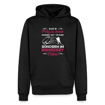 Echte Prinzessinen Kommen Nicht Im Kleid Sondern I - Männer Premium Bio Hoodie - Schwarz - Vorne - Nico (187cm)