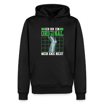 Ich Bin Ein Original Mein Knie Nicht - Männer Premium Bio Hoodie - Schwarz - Vorne - Nico (187cm)