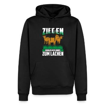 Ziegen Bringen Mich Immer Zum Lachen Geschenk - Männer Premium Bio Hoodie - Schwarz - Vorne - Nico (187cm)