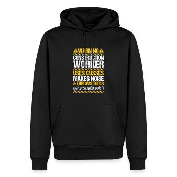 Bauarbeiter Baustelle Bauhandwerk Bauberuf Maurer - Männer Premium Bio Hoodie - Schwarz - Vorne - Nico (187cm)