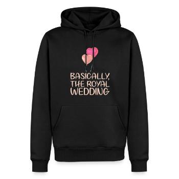Basically the design for the royal - Men’s Premium Organic Hoodie - black - Front - Nico (187cm)