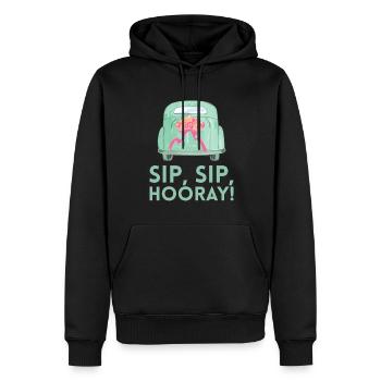 Sip Sip Hurra Marriage Draft For Bridal Groom - Men’s Premium Organic Hoodie - black - Front - Nico (187cm)