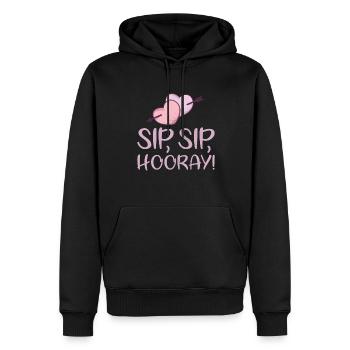 Sip Sip Hurra Marriage Draft For Bridal Groom - Men’s Premium Organic Hoodie - black - Front - Nico (187cm)