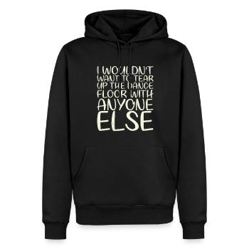 Je ne déchirerais pas la piste de danse pour ça - Sweat à capuche Premium bio Homme - noir - Devant - Nico (187cm)