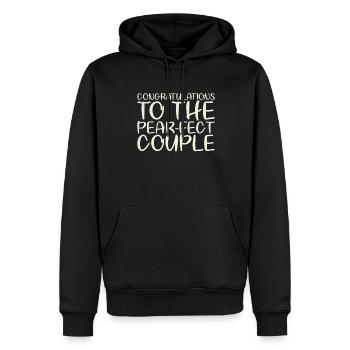 Herzlichen Glückwunsch An Den Pear-fect Für Die - Männer Premium Bio Hoodie - Schwarz - Vorne - Nico (187cm)