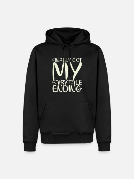 Finally My Fairy Tale-End-Marriage-Design - Men’s Premium Organic Hoodie - black