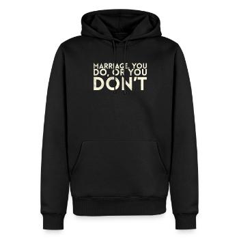 Mariage pour lequel vous faites ou vous ne faites pas de mariage - Sweat à capuche Premium bio Homme - noir - Devant - Nico (187cm)