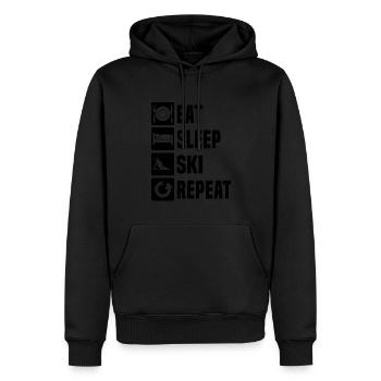 Skiing Herren Skifahren Damen Freestyle Skifahrer - Männer Premium Bio Hoodie - Schwarz - Vorne - Nico (187cm)