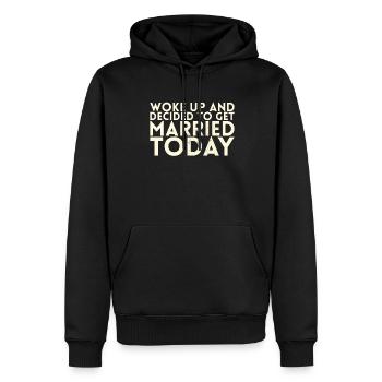 Wachte Auf Und Beschloss, Für Die Braut Des - Männer Premium Bio Hoodie - Schwarz - Vorne - Nico (187cm)