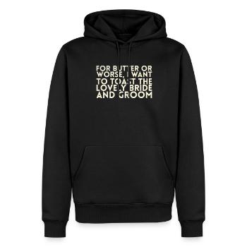 Für Butter Oder Schlimmeres Möchte Ich Auf Die - Männer Premium Bio Hoodie - Schwarz - Vorne - Nico (187cm)