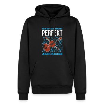 Ich Spiele Nicht Perfekt Aber Krass Bratschist - Männer Premium Bio Hoodie - Schwarz - Vorne - Nico (187cm)