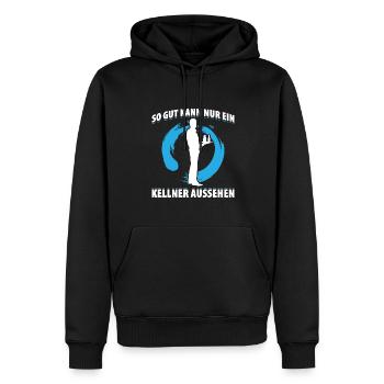 So Gut Kann Nur Ein Kellner Aussehen - Männer Premium Bio Hoodie - Schwarz - Vorne - Nico (187cm)