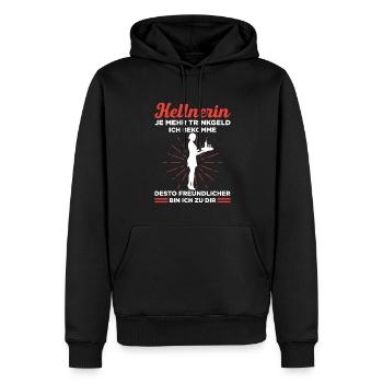 Kellnerin Je Mehr Trinkgeld Ich Bekomme Desto Freu - Männer Premium Bio Hoodie - Schwarz - Vorne - Nico (187cm)