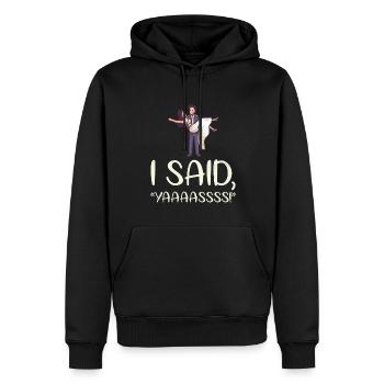 J’ai dit le brouillon de mariage de Yaaaass pour - Sweat à capuche Premium bio Homme - noir - Devant - Nico (187cm)