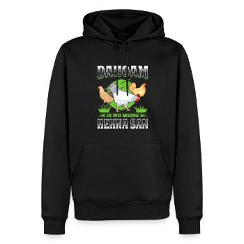 Dahoam Is Wo Meine Hehna San Geschenk - Männer Premium Bio Hoodie - Schwarz - Vorne - Nico (187cm)