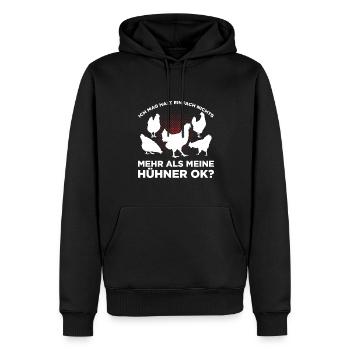 Ich Mag Halt Einfach Nichts Mehr Als Meine Hühner - Männer Premium Bio Hoodie - Schwarz - Vorne - Nico (187cm)