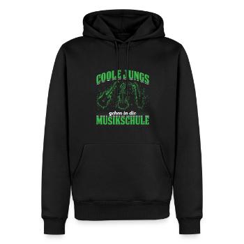 Coole Jungs Gehen In Die Musikschule - Männer Premium Bio Hoodie - Schwarz - Vorne - Nico (187cm)