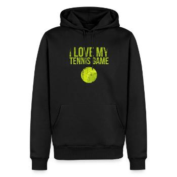Ich Liebe Mein Tennisspieldesign Für Tennisfans - Männer Premium Bio Hoodie - Schwarz - Vorne - Nico (187cm)
