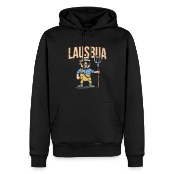 Lausbua - Männer Premium Bio Hoodie - Schwarz - Vorne - Nico (187cm)