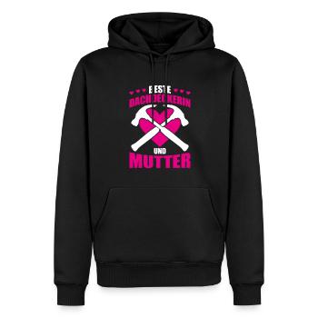 Beste Dachdeckerin Und Mutter Geschenk - Männer Premium Bio Hoodie - Schwarz - Vorne - Nico (187cm)