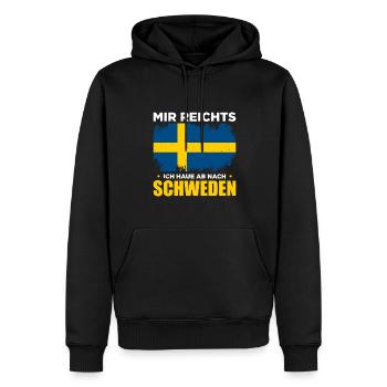 Mir Reichts Ich Haue Ab Nach Schweden - Männer Premium Bio Hoodie - Schwarz - Vorne - Nico (187cm)