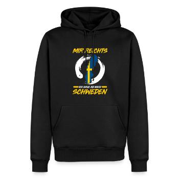 Mir Reichts Ich Haue Ab Nach Schweden - Männer Premium Bio Hoodie - Schwarz - Vorne - Nico (187cm)